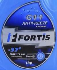 Антифриз Fortis G11 синій -37 °C, 1 л готовий антифриз (0038961)
