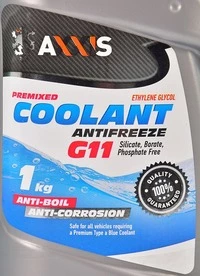 Антифриз Axxis Coolant G11 синій -32 °C, 1 л готовий антифриз (AX2010)