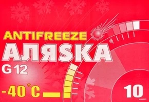 Антифриз АЛЯSКА G12 червоний -40 °C, 10 л готовий антифриз (5528)