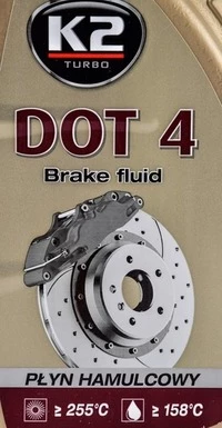 Гальмівна рідина K2 DOT 4, 1 л гальмівна рідина (T108)