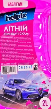 Омивач скла Омивач скла Helpix літній bubble gum 2 л (4823075802562)