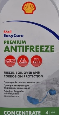 Антифриз Shell Premium G11 синьо-зелений 4 л концентрат антифризу (PBT72B)