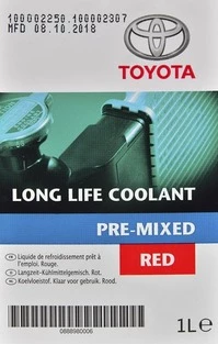 Антифриз Toyota Long Life Coolant червоний -37 °C, 1 л готовий антифриз (0888980006)