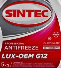 Антифриз Sintec Lux G12 червоний 5 л концентрат антифризу (990467)