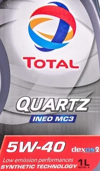 Моторна олива Total Quartz Ineo MC3 5W-40 1 л (174776)
