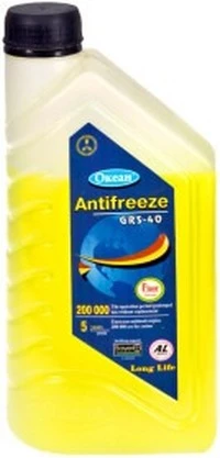 Антифриз Ocean GRS-40 жовтий -40 °C, 1 л готовий антифриз (4820046670205)