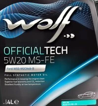 Моторна олива Wolf Officialtech MS-FE 5W-20 4 л (8320187)