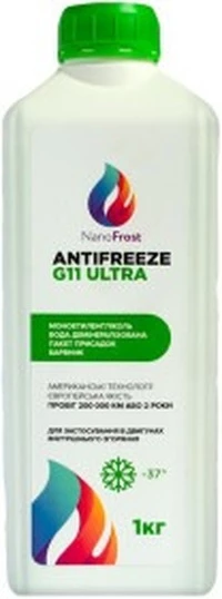 Антифриз NanoFrost Ultra G11 зелений -37 °C, 1 л готовий антифриз (G11ULTRAGREEN1)
