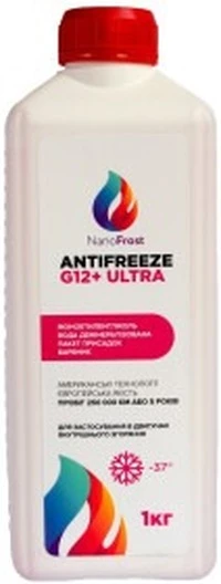 Антифриз NanoFrost Ultra G12+ рожевий -37 °C, 1 л готовий антифриз (G12PLUSULTRAPINK1)