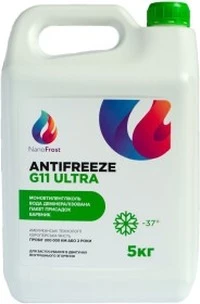 Антифриз NanoFrost Ultra G11 зелений -37 °C, 5 л готовий антифриз (G11ULTRAGREEN5)