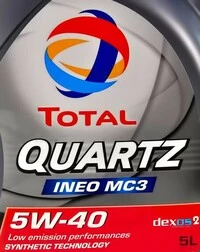 Моторна олива Total Quartz Ineo MC3 5W-40 5 л (174777)