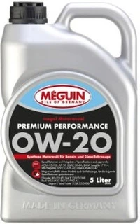 Моторна олива Meguin Motorenoel Premium Performance 0W-20 5 л (33069)