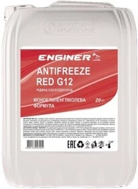Антифриз ENGINER G12 червоний -24 °C, 20 л готовий антифриз (4820133023204)
