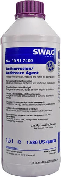 Антифриз SWAG G12++ фіалковий 1,5 л концентрат антифризу (30937400)