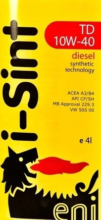 Моторна олива Eni I-Sint TD 10W-40 4 л (150397)