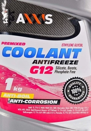 Антифриз Axxis Coolant G12 червоний -30 &deg;C, 1 л готовий антифриз (AX2001)