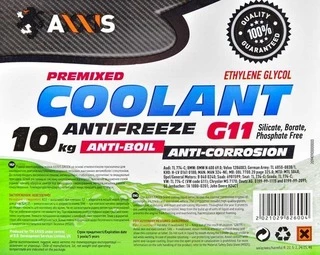 Антифриз Axxis Coolant G11 зелений -32 &deg;C, 10 л готовий антифриз (AX2006)