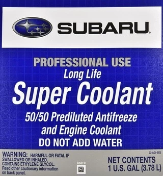 Антифриз Subaru Long Life Super Coolant G11 синьо-зелений -37 &deg;C, 3,78 л готовий антифриз (SOA868V9270)