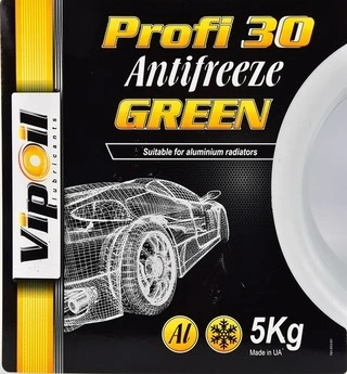 Антифриз VIPOIL Profi 30 G11 зелений -24 &deg;C, 5 л готовий антифриз (701393)