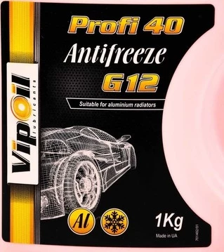 Антифриз VIPOIL Profi 40 G12 червоний -30 &deg;C, 1 л готовий антифриз (701402)
