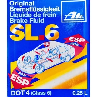 Гальмівна рідина ATE Sl.6 Class 6 DOT 4 ABS, ESP, ACR, 0,25 л гальмівна рідина (03990164082)