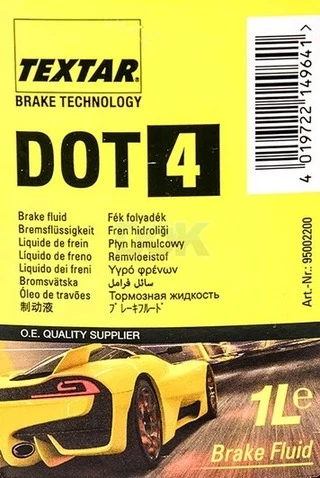 Гальмівна рідина Гальмівна рідина Textar DOT 4 пластик (95002200)