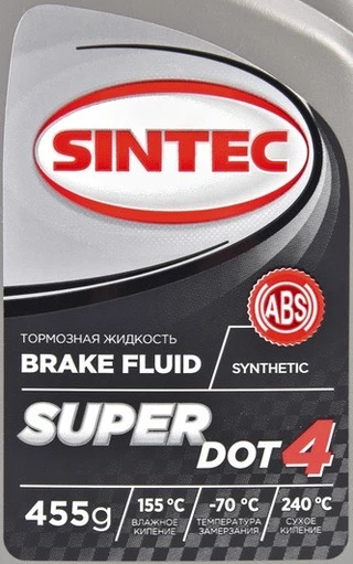 Гальмівна рідина Sintec Super DOT 4, 0,45 л гальмівна рідина (990244)