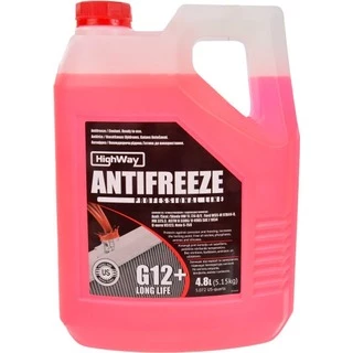 Антифриз HighWay Long Life G12+ червоний -40 &deg;C, 4,8 л готовий антифриз (10124)