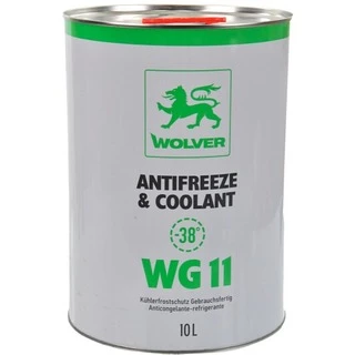 Антифриз Wolver Antifreeze &amp; Coolant WG11 G11 зелений -38 &deg;C, 10 л готовий антифриз (46585)