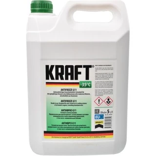 Антифриз KRAFT G11 зелений -35 &deg;C, 5 л готовий антифриз (KF121)