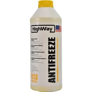 Антифриз HighWay Long Life G13 жовтий 1,5 л концентрат антифризу (G13LLYELLOW15)