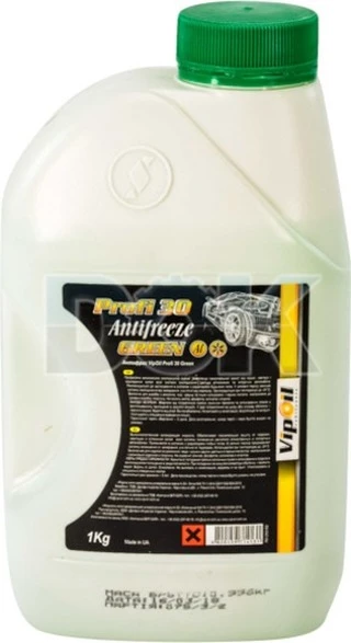 Антифриз VIPOIL Profi 30 G11 зелений -24 &deg;C, 1 л готовий антифриз (701392)