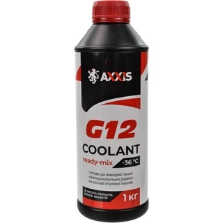 Антифриз Axxis Coolant Ready-Mix G12 червоний -36 &deg;C, 1 л готовий антифриз (P999-G12RRDM1)
