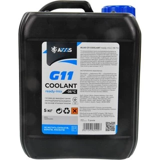 Антифриз Axxis Coolant Ready-Mix G11 синій -36 &deg;C, 5 л готовий антифриз (AX-P999-G11BRDM5)