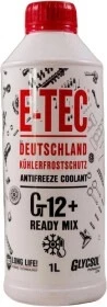 Антифриз E-TEC Glycsol G12+ червоний -38 &deg;C, 1 л готовий антифриз (10527)