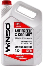 Антифриз Winso G12+ червоний -35 &deg;C, 9 л готовий антифриз (WS82523)