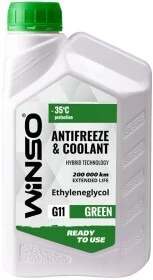 Антифриз Winso Anti-Freeze G11 зелений -35 &deg;C, 1 л готовий антифриз (WS82462)