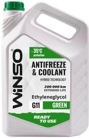 Антифриз Winso G11 зелений -35 &deg;C, 4,1 л готовий антифриз (WS82509)