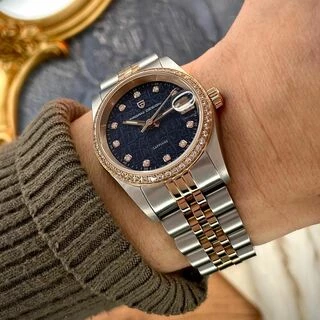 Pagani Design PD-1794L Silver-Rose Gold-Blue