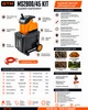 Подрібнювач садовий MS2800/45 KIT, 220В, 2800Вт, гілки до 45мм, фреза, контейнер 60л + подовжувач 10м помаранч. - 2