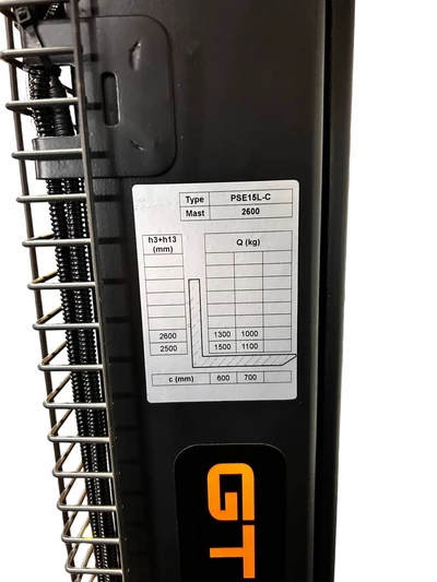 Штабелер електричний самохідний 1,5т/2,6м 24В/60Ah Li-ion