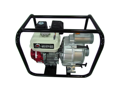 Мотопомпа для брудної води з комплектом рукавів (SCWT80H двигун  Honda GX200, рукав для забору 75мм - 10м, рукав для зливу 75мм - 40м)