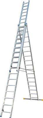 Драбина 3-секц. розкл. 3*17сх. 4,6-11,4м VHR P мет.розтяжка (УЦІНКА)