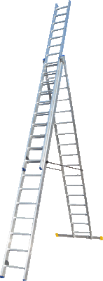 Драбина 3-секц. розкл. 3*17сх. 4,6-11,4м VHR P мет.розтяжка