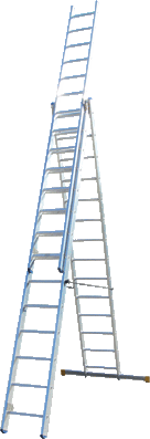 Драбина 3-секц. розкл. 3*14сх. 3,8-9м VHR-P мет.розтяжка