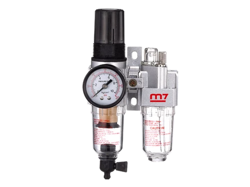 Блок підготовки повітря рег.тиску з манометром 1/4"Н