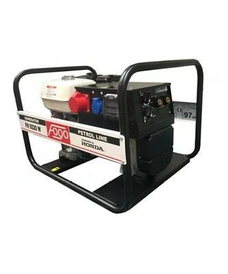 Апарат дугового зварювання з генераторною установкою  FH9220W 3ф-7,8кВА/1ф-4,0кВт, звар.стр-220А, двиг.Honda-GX390, бак 6,2л