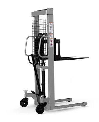 Штабелер гідравлічний 1000кг/1,6м, довж. вил 1,1м,рег. ширина вил, колір - сірий