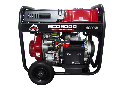 Генераторна установка SCD6000 дизель 1ф 4,5кВт ел.старт, 18л, колеса