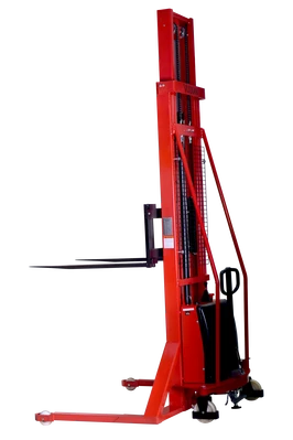 Штабелер ел.гідравлічний несамохід. 1500кг, підйом-4м, довжина вил 1,1м, колір-червоний